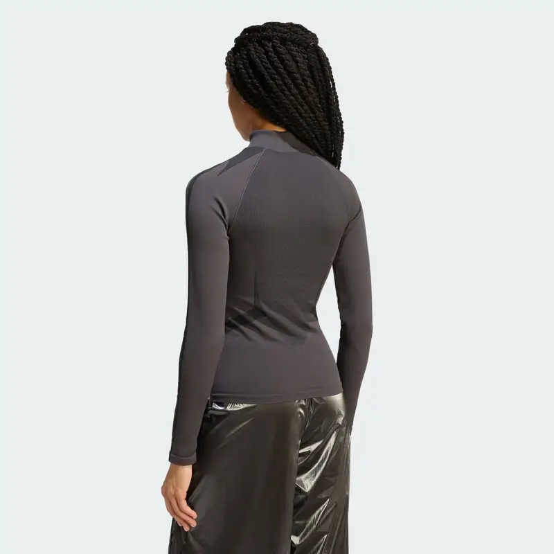 Maglietta Long Sleeve grigio scuro / nero miniatura 3