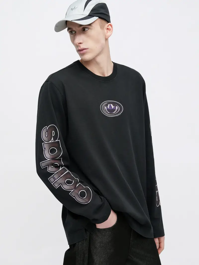 Maglietta marrone scuro / lilla / nero / bianco miniatura 3