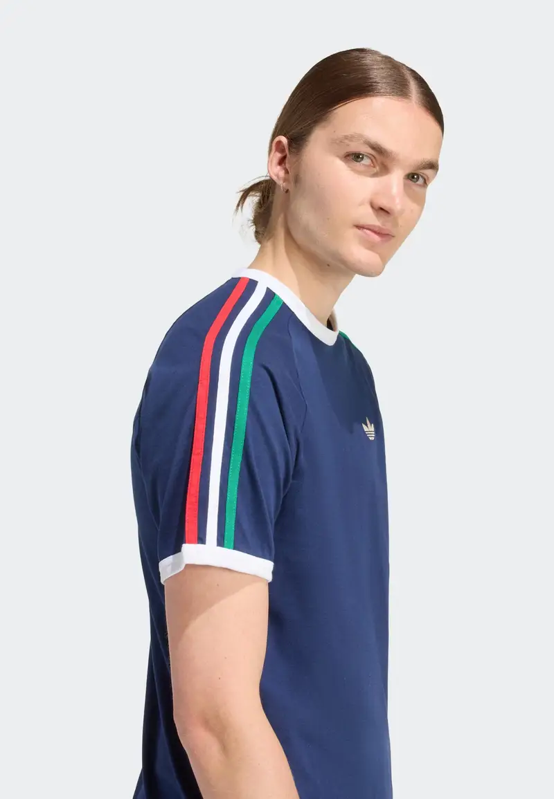 Maglietta navy / smeraldo / rosso / bianco miniatura 2