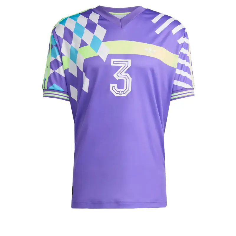 Maglietta 'Nuwave 90s' crema / blu chiaro / giallo chiaro / lavanda