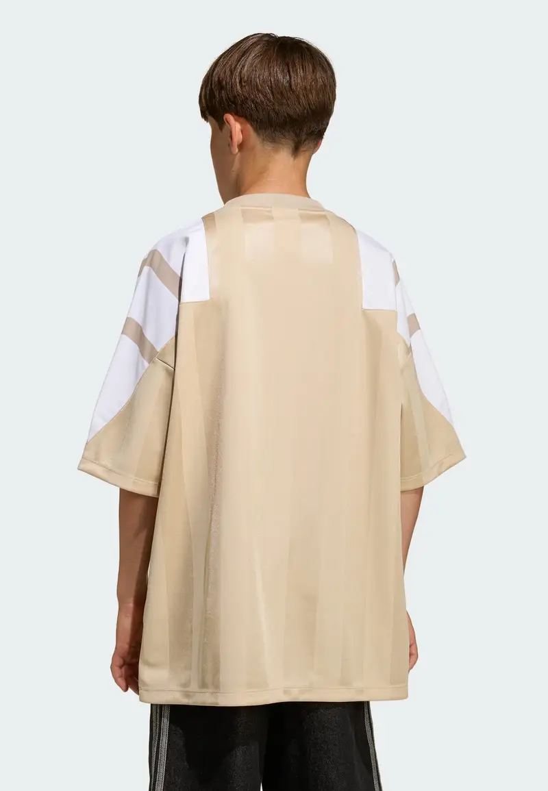 Maglietta OVERSIZED BLOCKED JERSEY beige / bianco miniatura 2