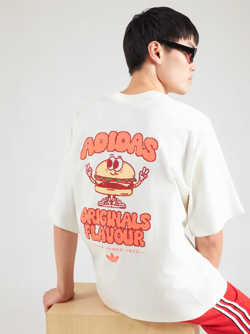 Maglietta Pixelated Burget Character giallo pastello / arancione / bianco miniatura 2