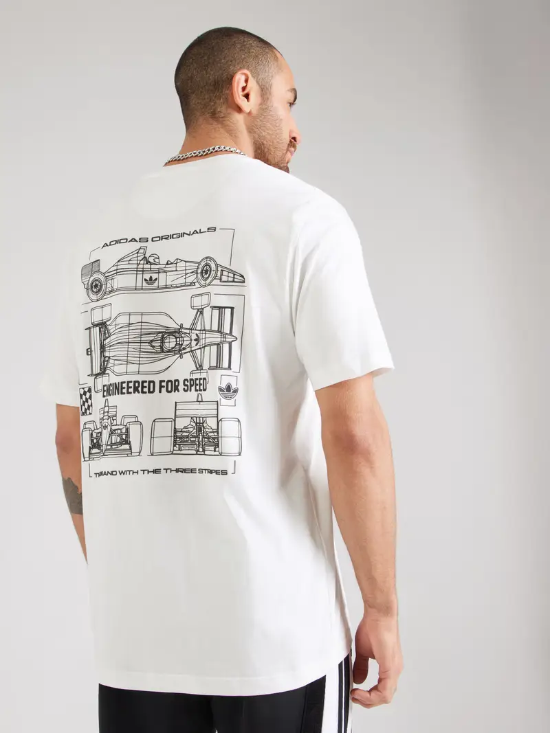 Maglietta 'RACING CAR' nero / bianco miniatura 2