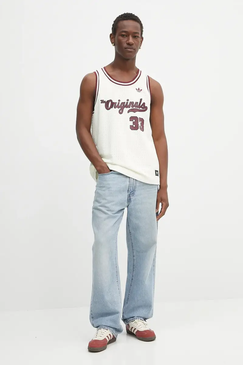 maglietta senza maniche OG Jersey colore beige JM9953 miniatura 2