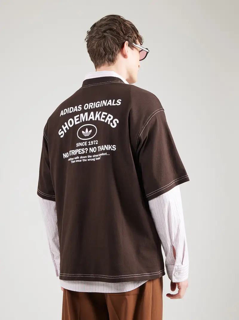 Maglietta SHOEMAKER marrone / bianco miniatura 3