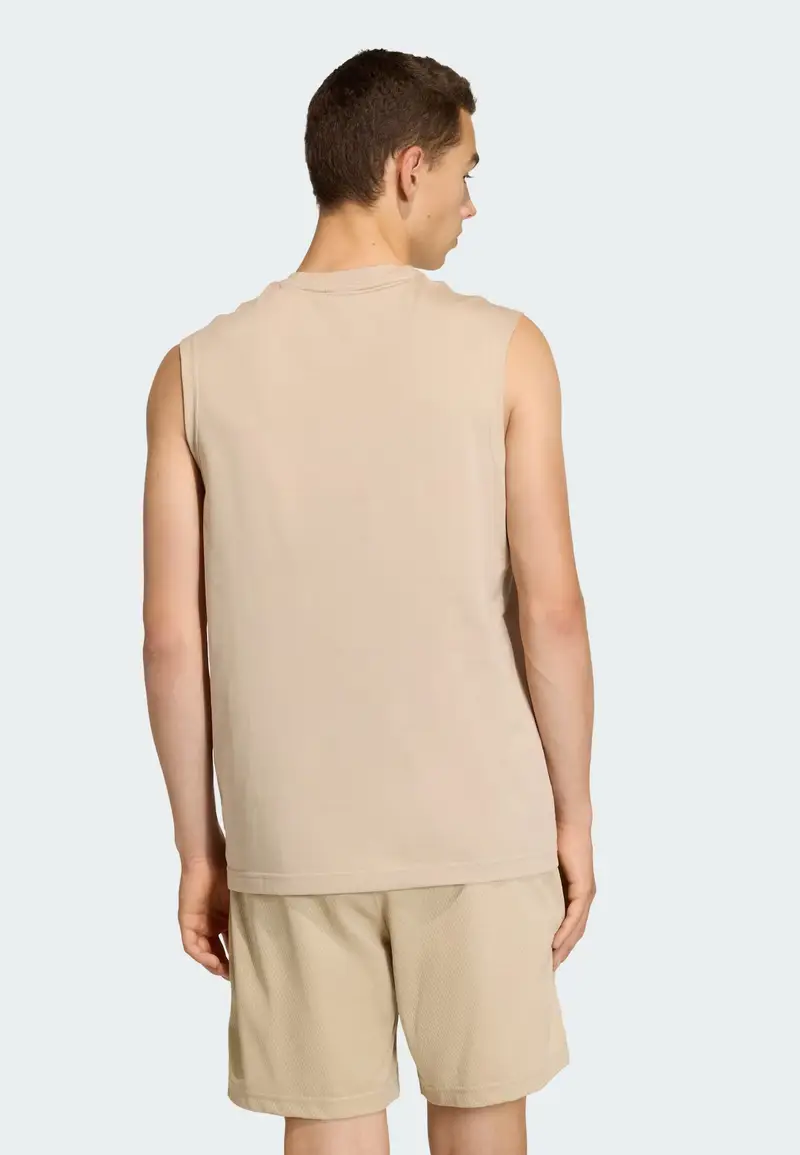 Maglietta Trefoil Essentials beige / bianco miniatura 3