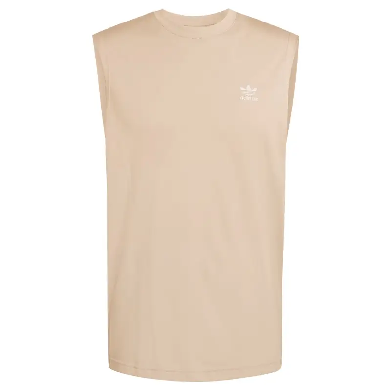 Maglietta Trefoil Essentials beige / bianco