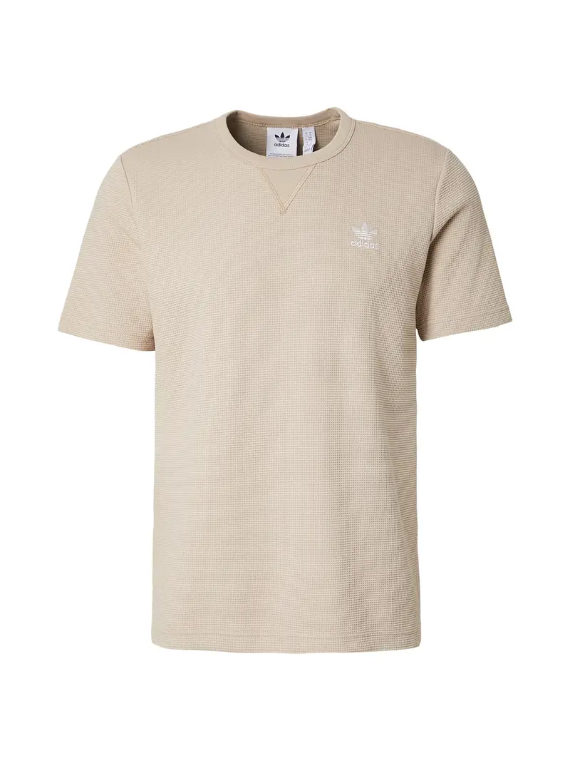 Maglietta Trefoil Essentials beige / bianco