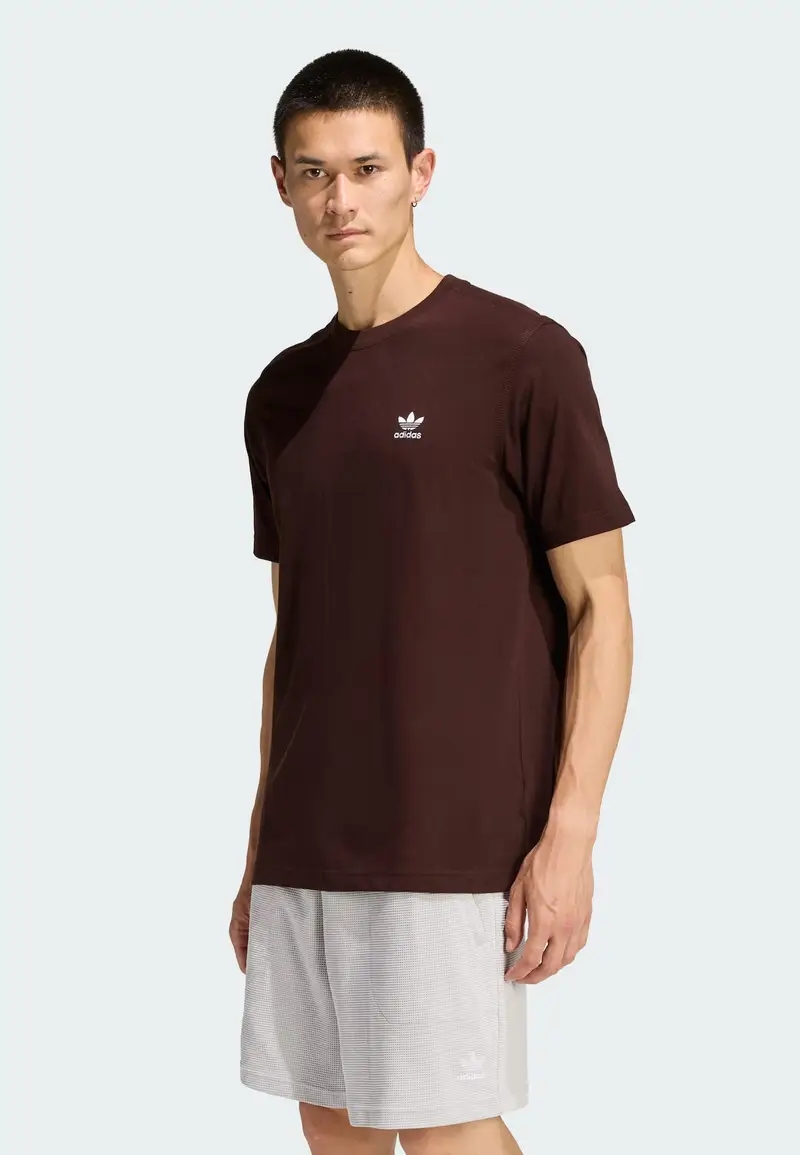 Maglietta 'Trefoil Essentials' cioccolato / bianco miniatura 2