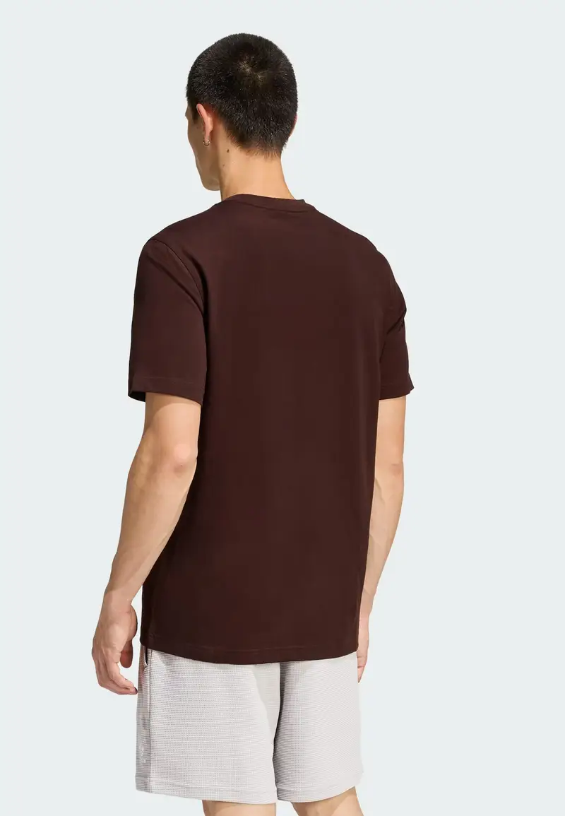 Maglietta 'Trefoil Essentials' cioccolato / bianco miniatura 3