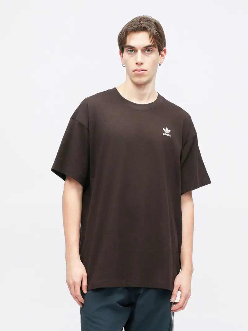 Maglietta Trefoil Essentials marrone scuro miniatura 2