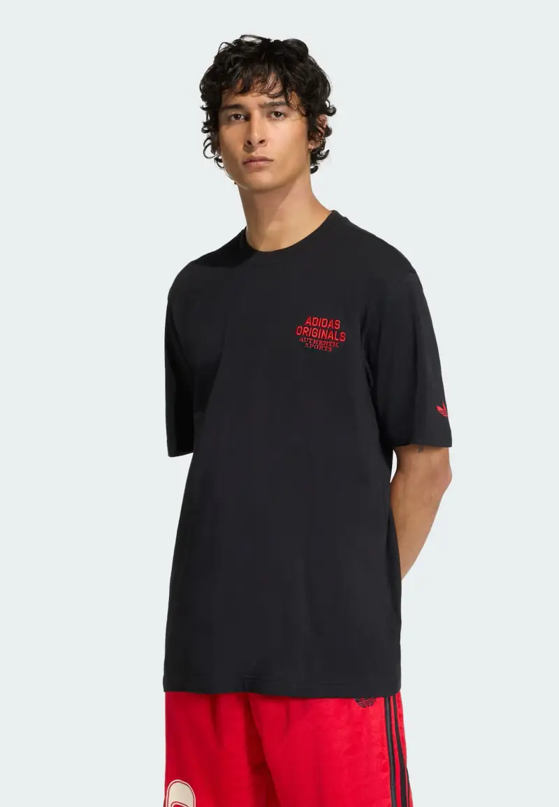 Maglietta Varsity rosso / nero miniatura 2