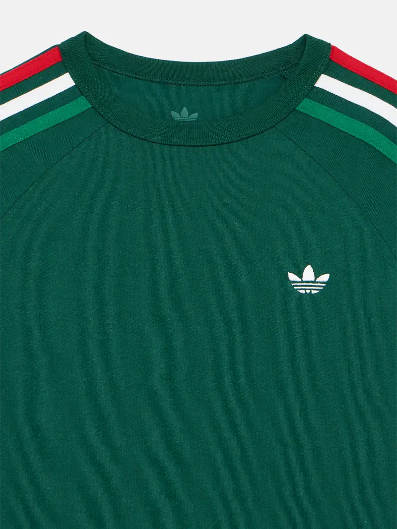 Maglietta verde scuro / rosso / bianco miniatura 3