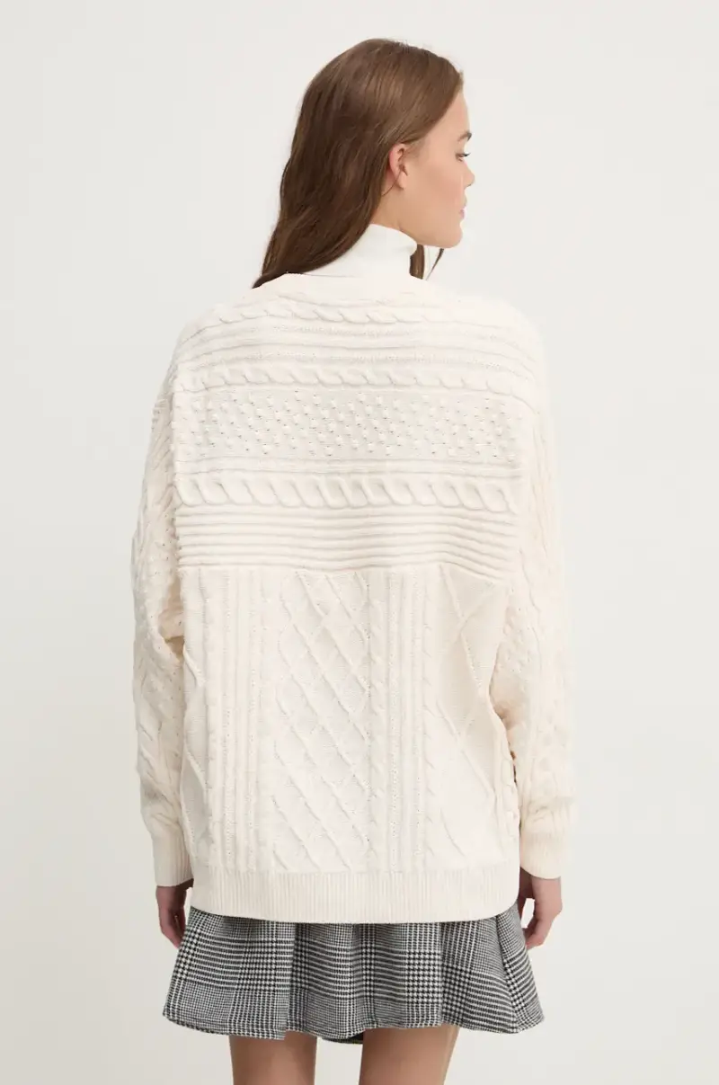 maglione 70s Trefoil Sweater donna colore beige JN8318 miniatura 3