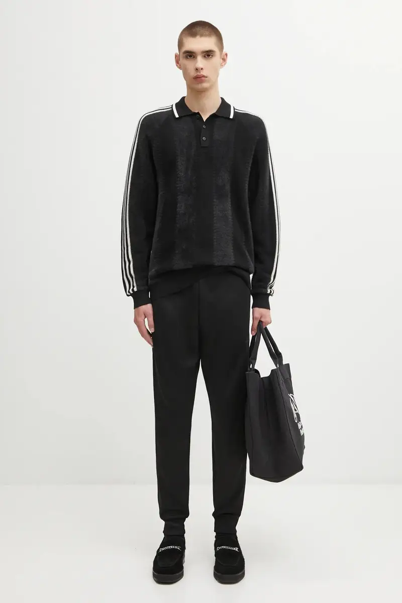 maglione con lana Knitted Jersey colore nero JX3835 miniatura 5