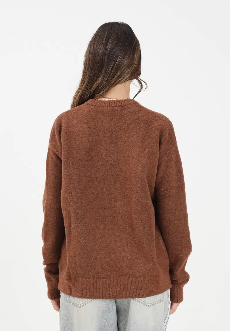 Maglione girocollo Athletic Dept marrone da donna miniatura 3