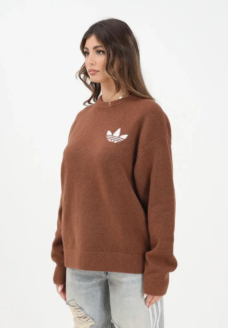 Maglione girocollo Athletic Dept marrone da donna