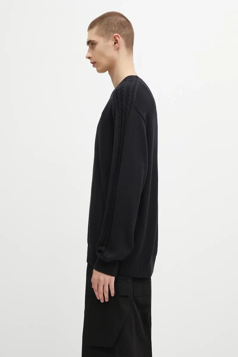 maglione in cotone P Ess Knit Crew uomo colore nero JY2648 miniatura 2