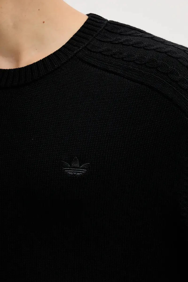 maglione in cotone P Ess Knit Crew uomo colore nero JY2648 miniatura 5