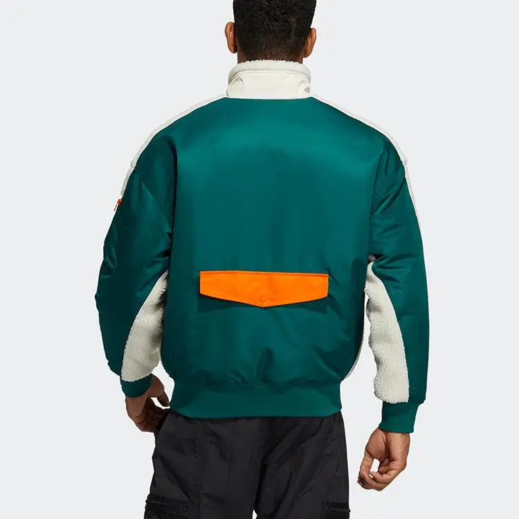 Originals Mr Sherpa Jkt Pile Autoriempacchettabile con Inserti Colletto Alto con Logo Giacca Sportiva Uomo Giacche Giallo Bianco HC0373 L miniatura 4