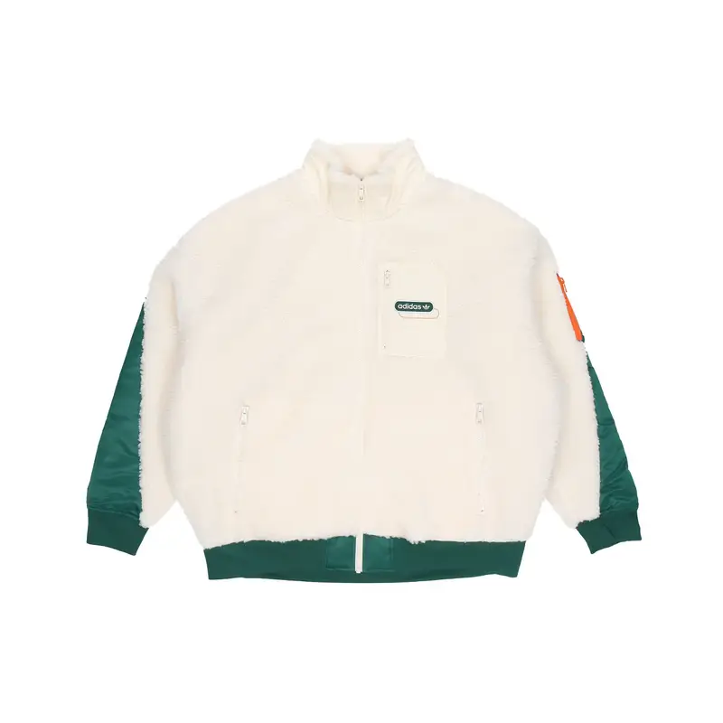 Originals Mr Sherpa Jkt Pile Autoriempacchettabile con Inserti Colletto Alto con Logo Giacca Sportiva Uomo Giacche Giallo Bianco HC0373 L