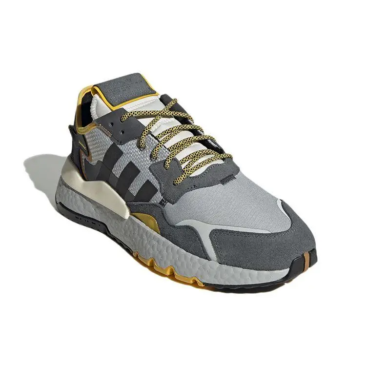 Originals Nite Jogger Tessuto Comode Antiscivolo Sneakers Lifestyle Basse Unisex Grigio GY0019 47⅓ miniatura 4