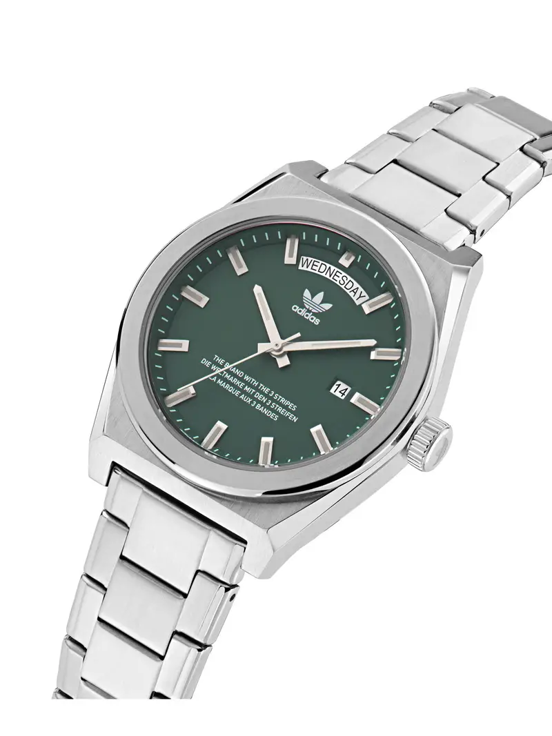 ADIDAS ORIGINALS Orologio analogico 'CODE FIVE' verde / argento miniatura 3