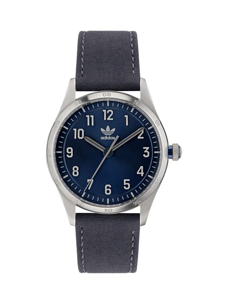 ADIDAS ORIGINALS Orologio analogico 'CODE FOUR'  blu scuro / marrone scuro / argento