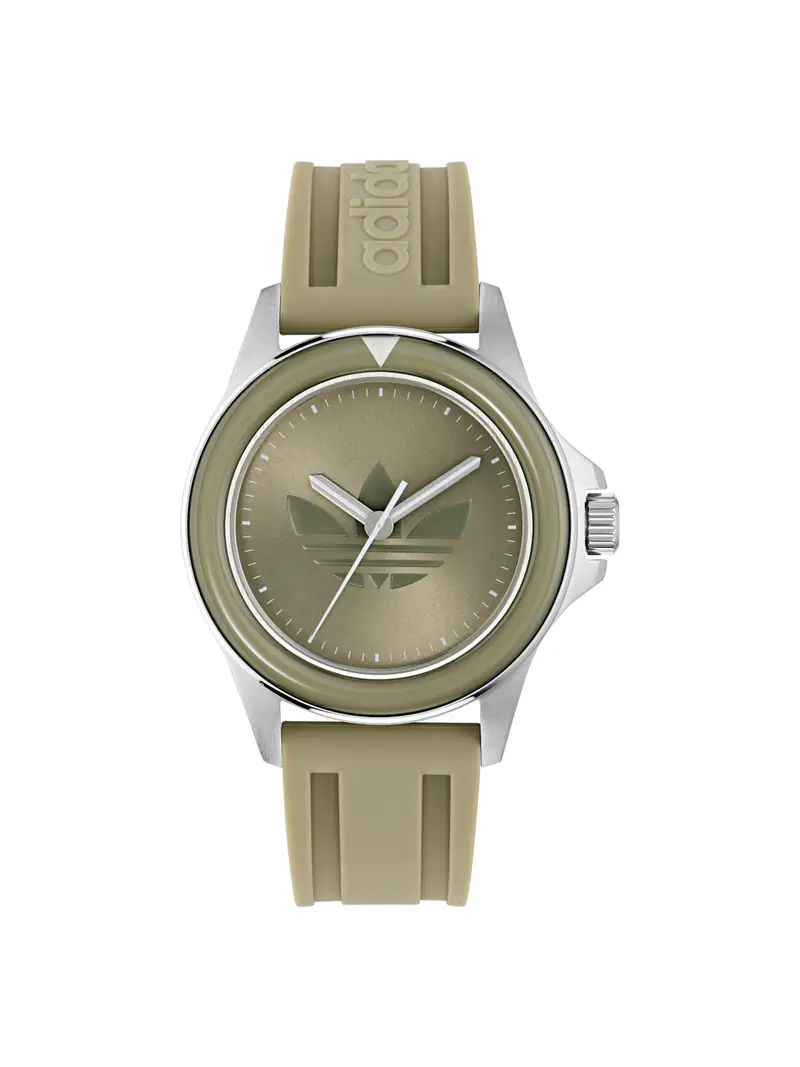 ADIDAS ORIGINALS Orologio analogico 'EXPRESSION ONE' cachi / oliva / argento