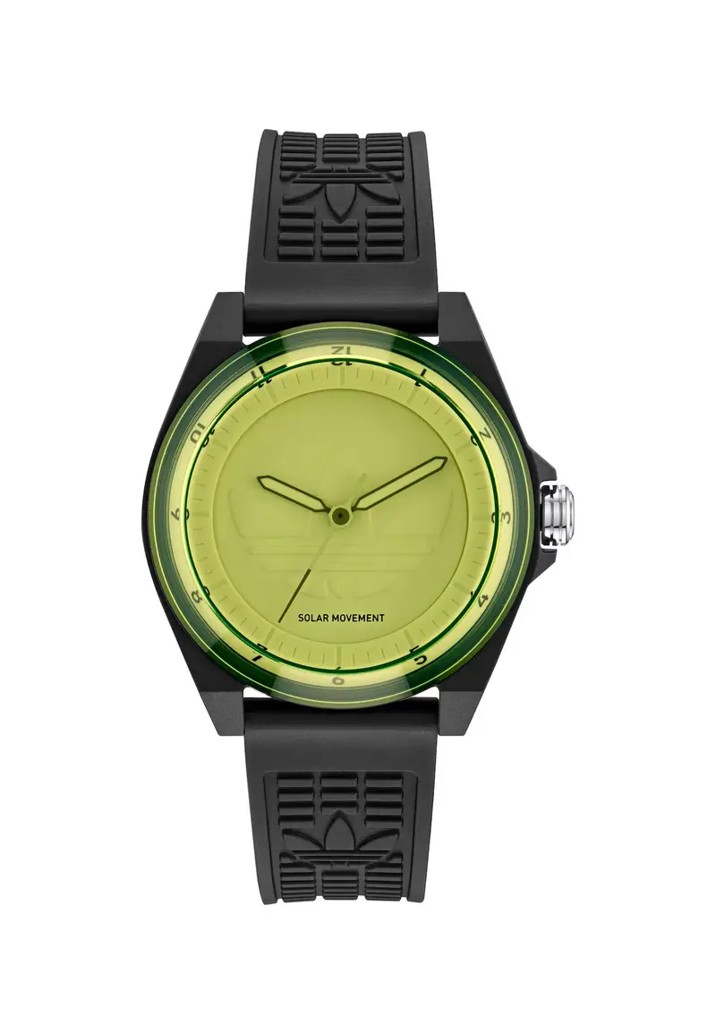 Orologio analogico 'Project Four Solar' verde / nero