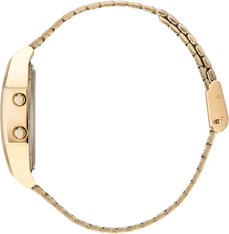 Orologio digitale marrone / oro / arancione miniatura 3