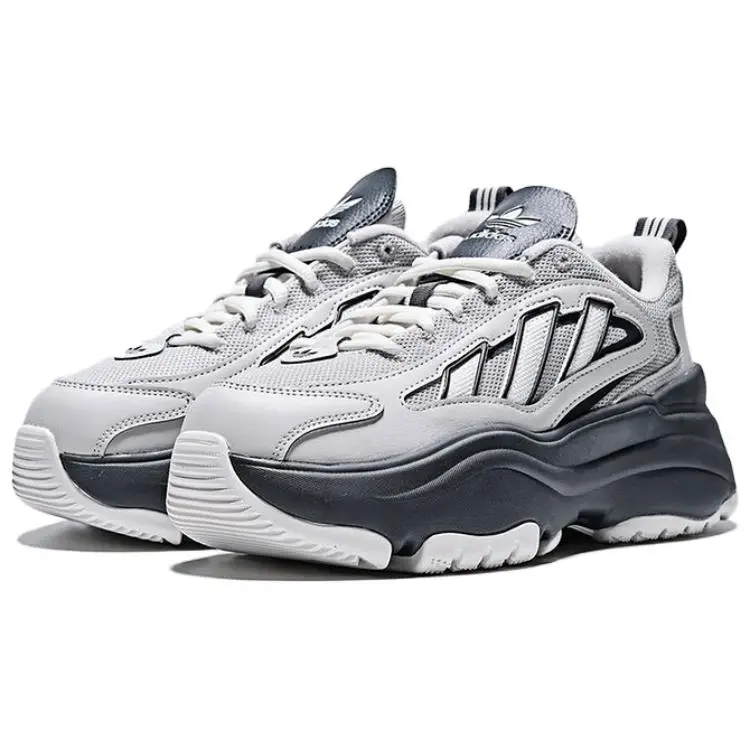 Originals Ozgaia Comode Versatili Rialzanti Basse Scarpe da Papà Sneakers Donna Nero Bianco KK2749 38 miniatura 2