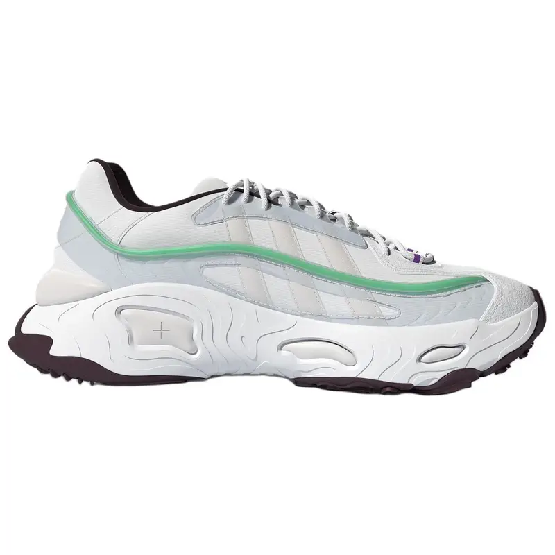 Originals Oznova Pelle Tendenza Retro Antiscivolo Resistenti all Usura Scarpe Sportive Casual Basse Unisex Sneakers Bianco Verde GW9386 36 miniatura 2