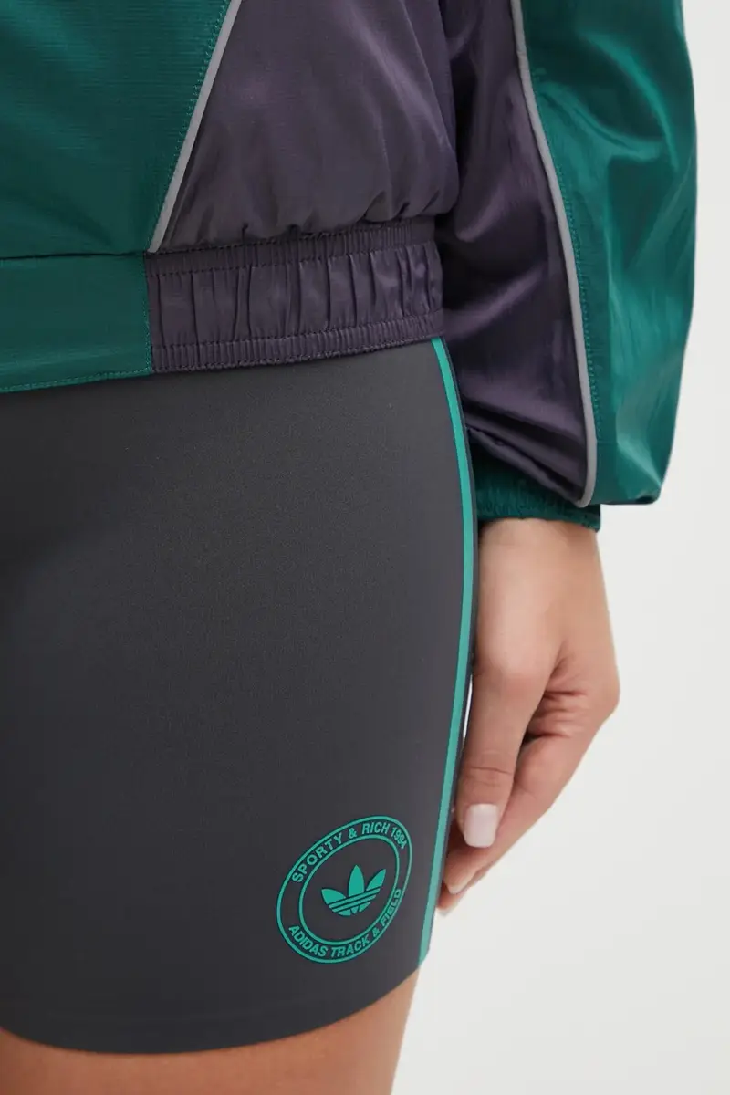 pantaloncini adidas Originals x Sporty & Rich donna colore nero KA0711 Grigio miniatura 4