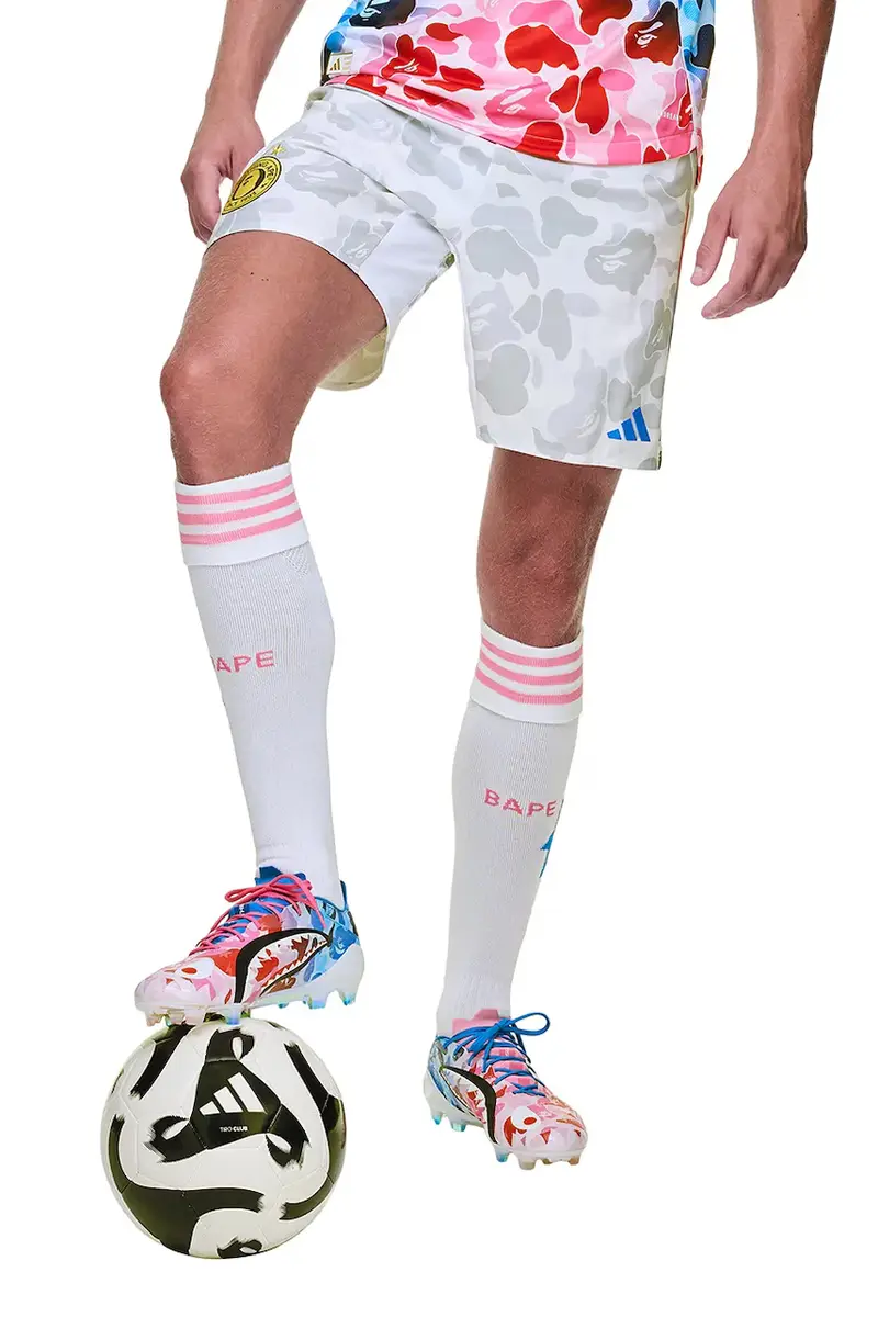 pantaloncini BAPE FB SHORTS uomo colore bianco KB2205 miniatura 2