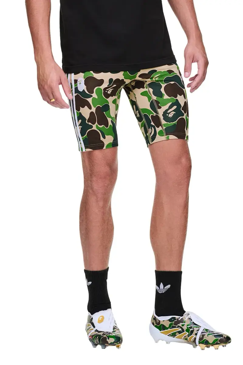 pantaloncini BAPE FB TIGHTS uomo colore verde KB2206 miniatura 2