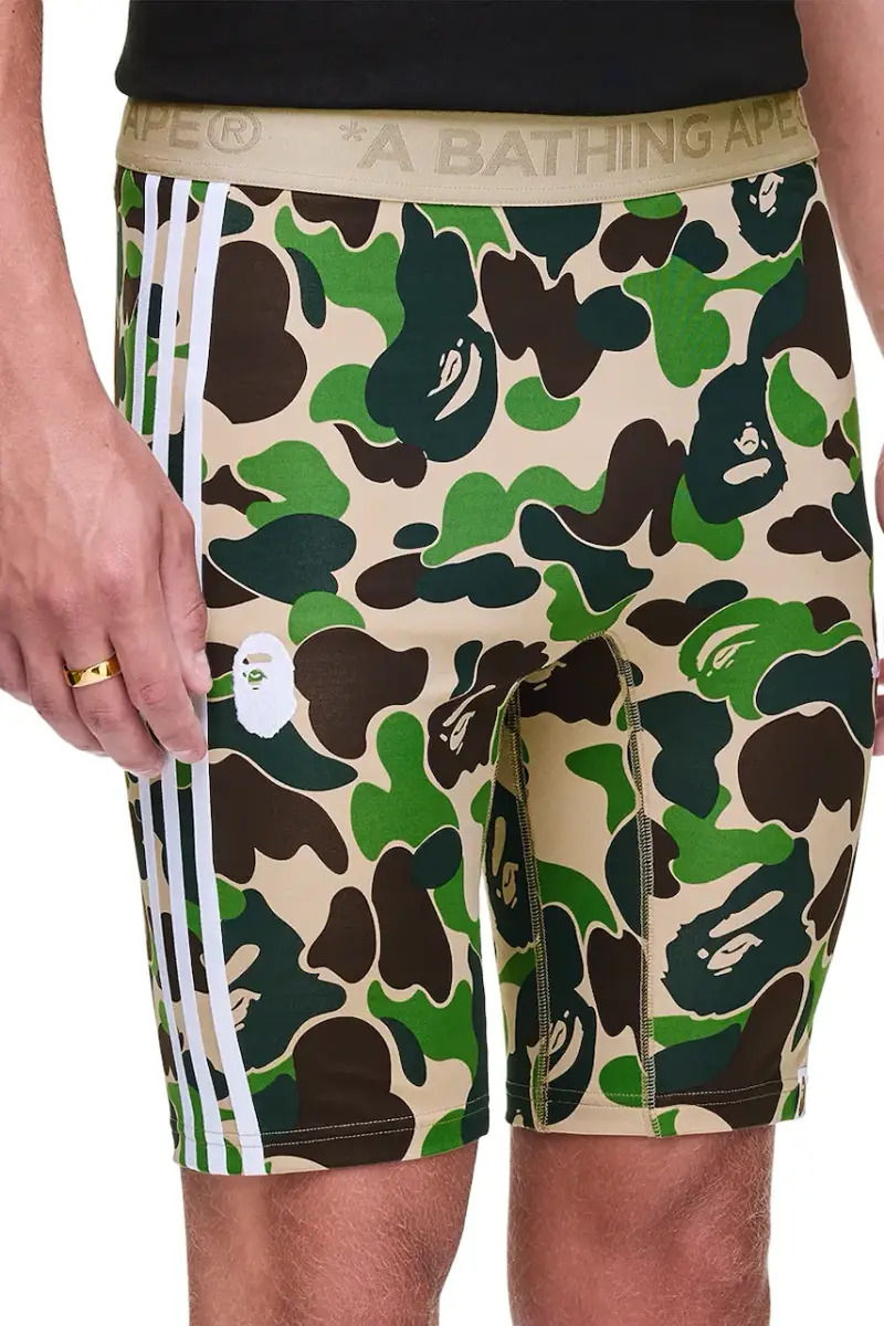 pantaloncini BAPE FB TIGHTS uomo colore verde KB2206 miniatura 3