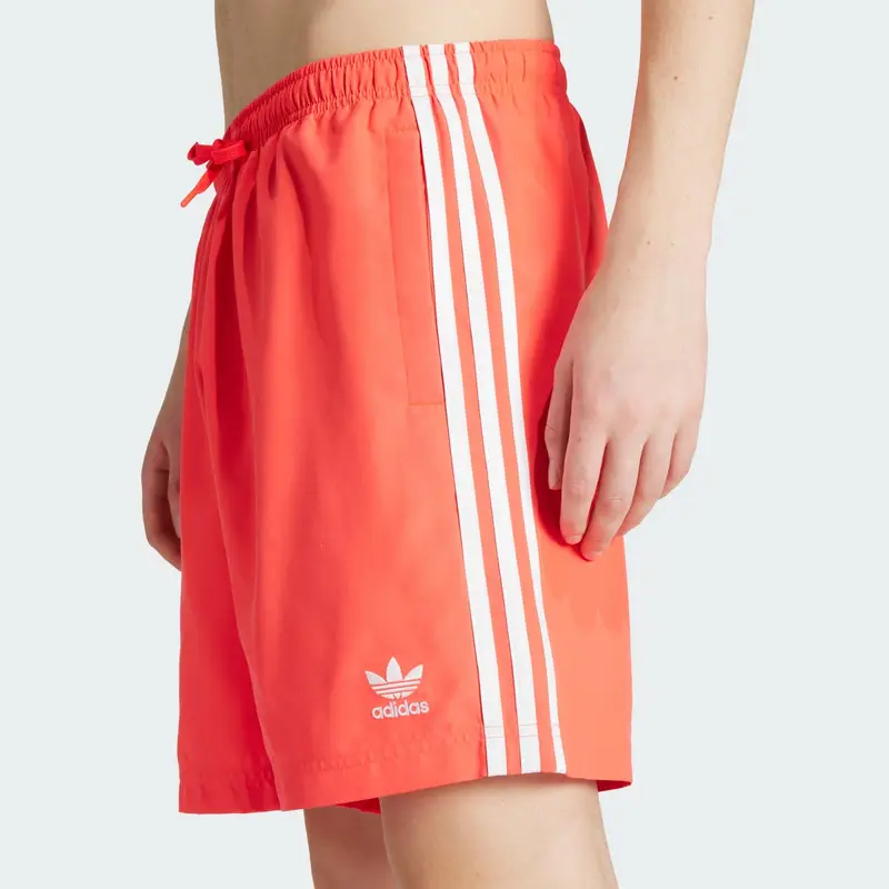 ADIDAS ORIGINALS Pantaloncini da bagno 'Adicolor' rosso arancione / bianco miniatura 3