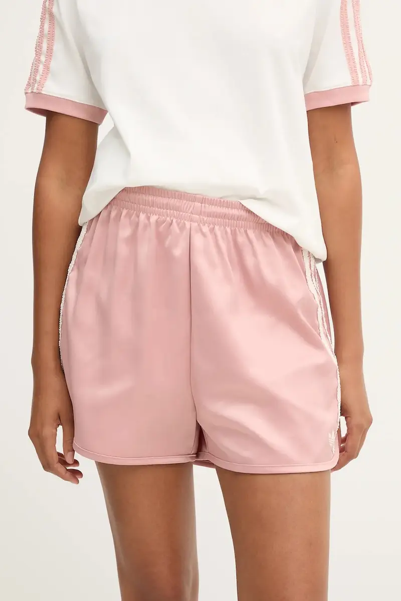 pantaloncini Ruffle Shorts donna colore rosa con applicazione KC8818