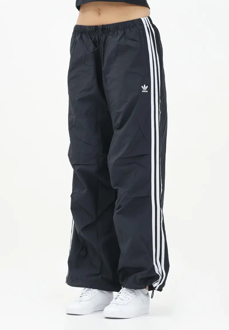 ADIDAS ORIGINALS Pantalone sportivo 3-Stripes Woven Parachute nero da donna