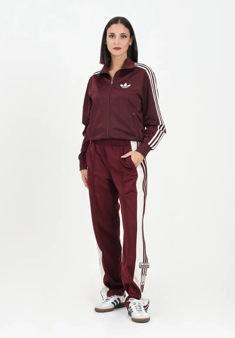 Pantalone sportivo Adibreak bordeaux da donna miniatura 2