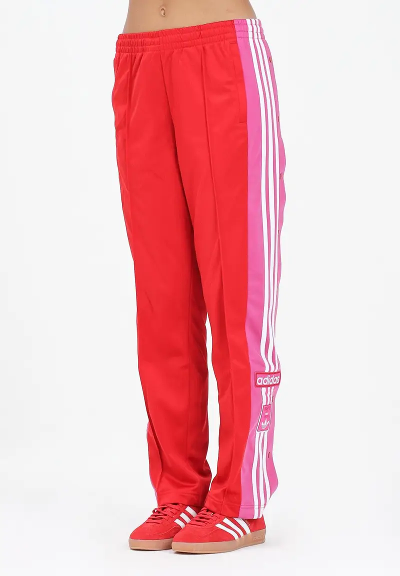 Pantalone sportivo Adibreak rosso e rosa da donna