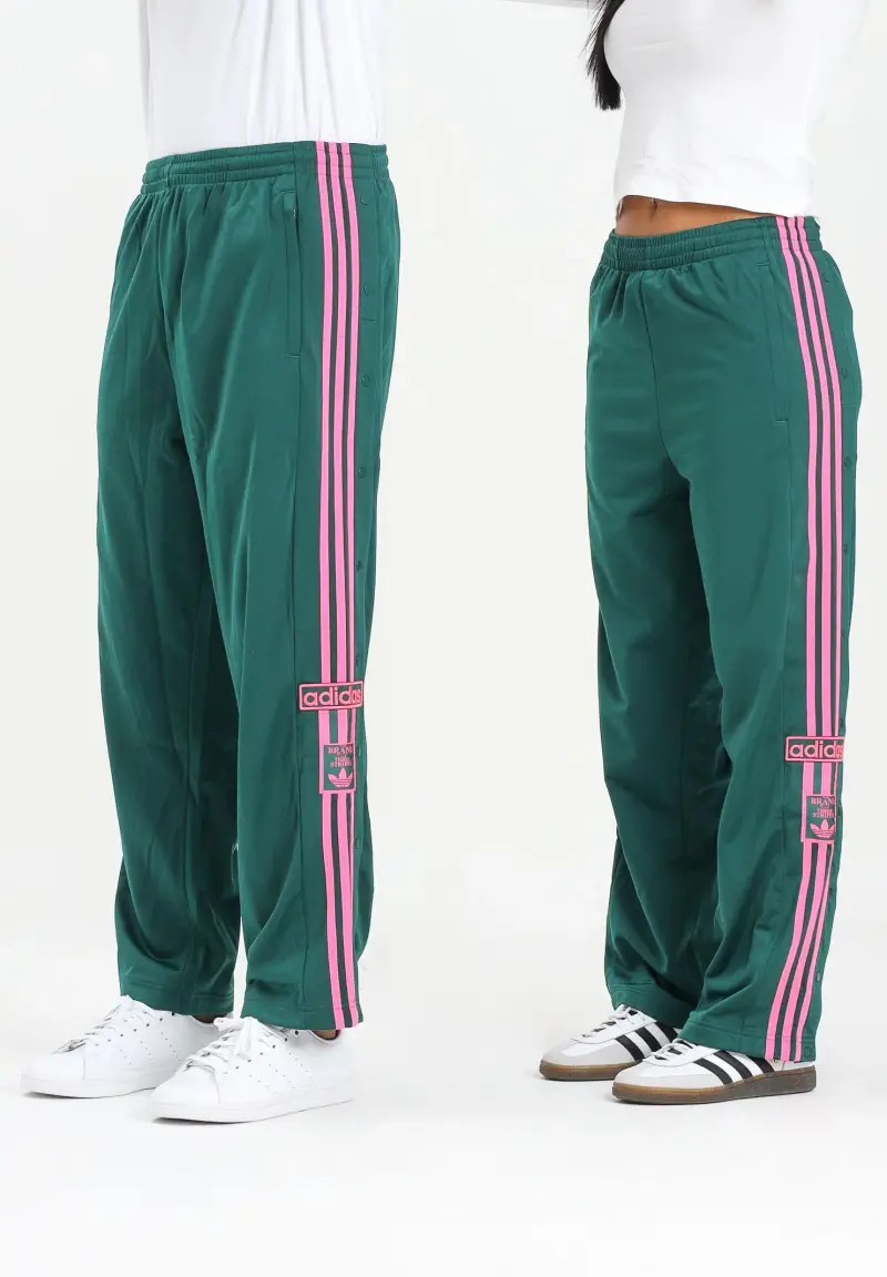Pantalone sportivo Adibreak verde e rosa per uomo e donna
