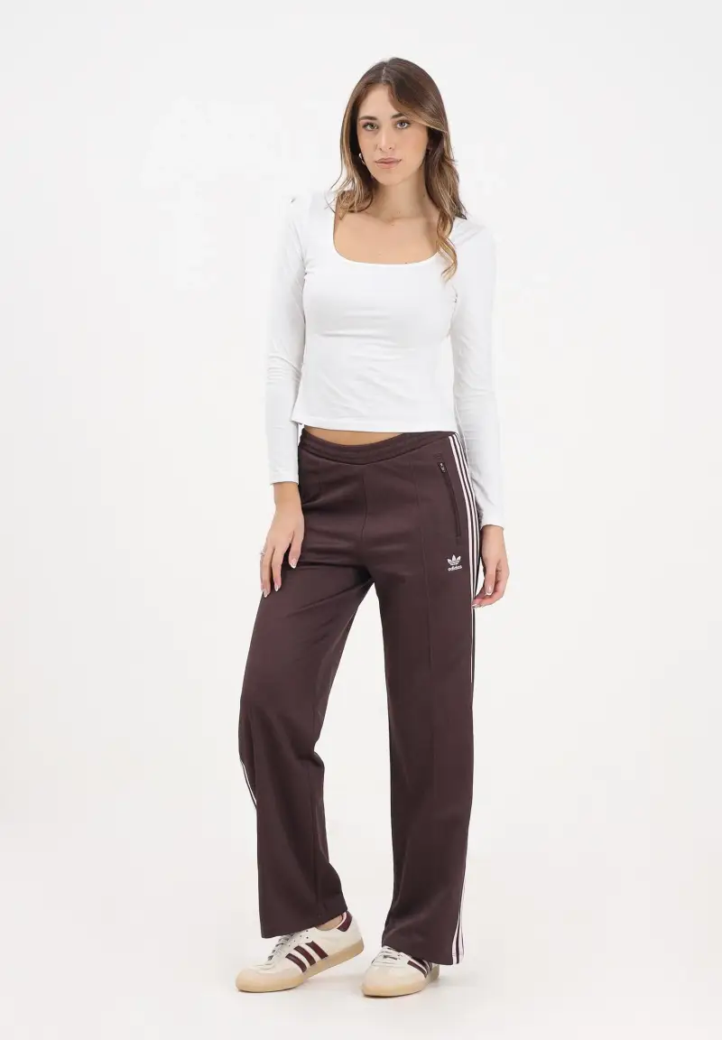 Pantalone sportivo adicolor Classic Firebird Loose marrone e rosa da donna miniatura 2