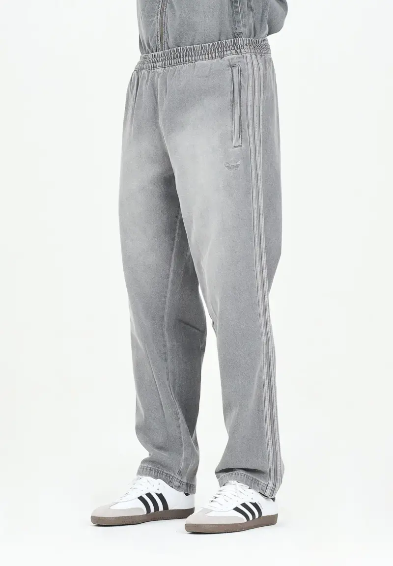 Adidas Originals Pantaloni sportivi Adicolor Loose Denim Stone grigio