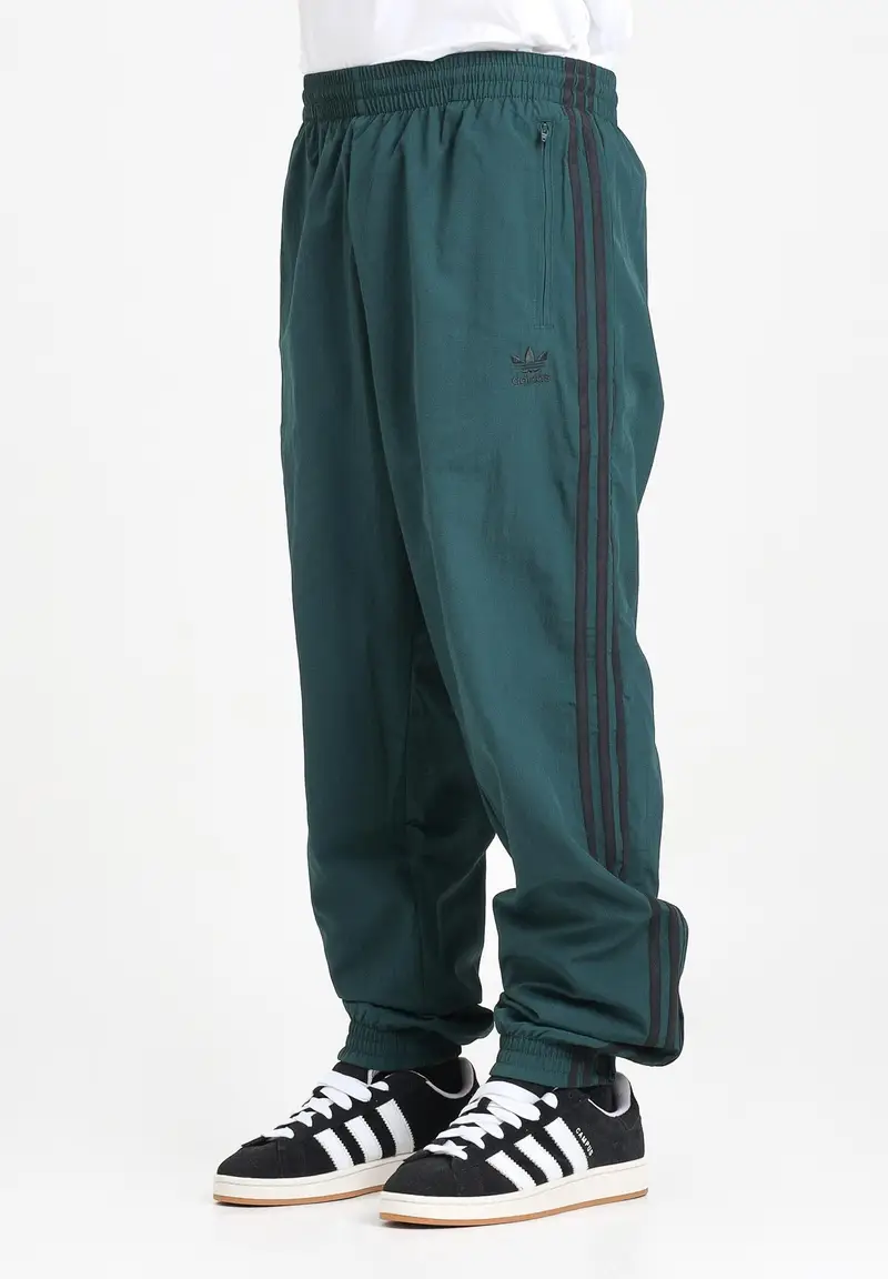 Pantalone sportivo Adicolor Woven Firebird verde e nero da uomo