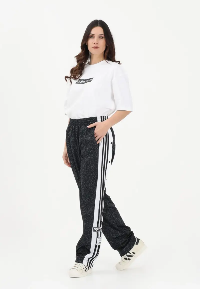 Pantalone sportivo AOP ADI-BREAK nero da donna miniatura 2