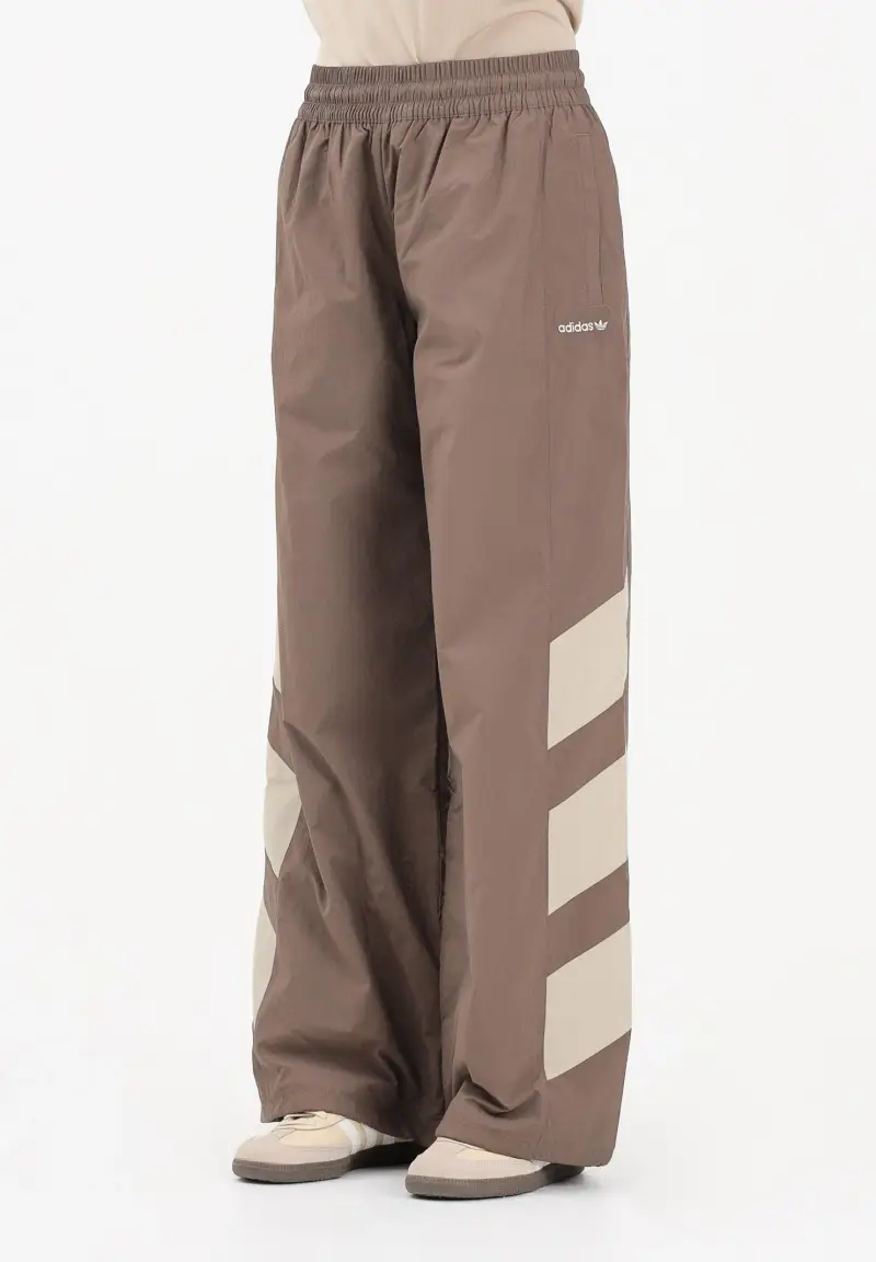 Pantalone sportivo BLOCKED WASHED marrone da donna