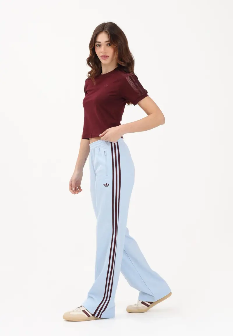 Pantalone sportivo Classic azzurro e bordeaux da donna miniatura 2