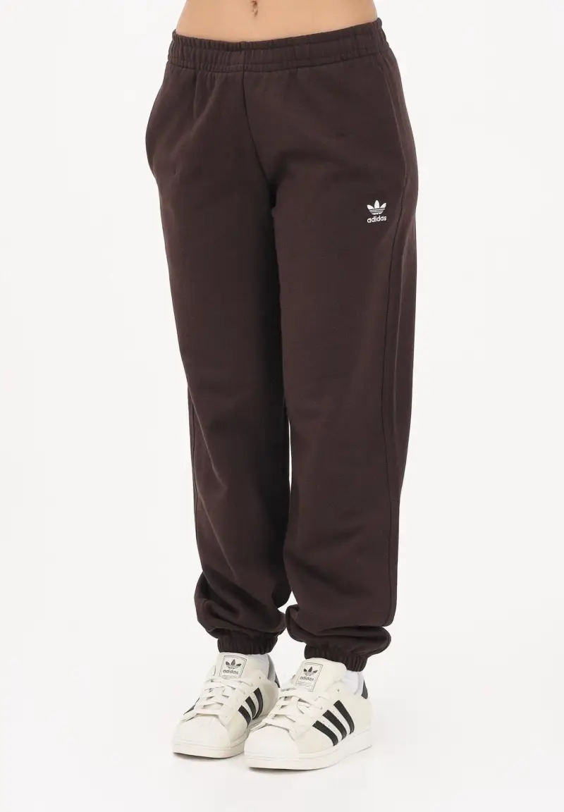 Pantalone sportivo Essentials French Terry Regular Cuffed marrone da donna